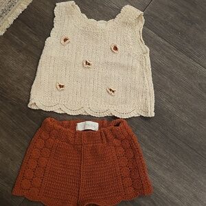 Zara Toddler Girl Knit Crochet Set